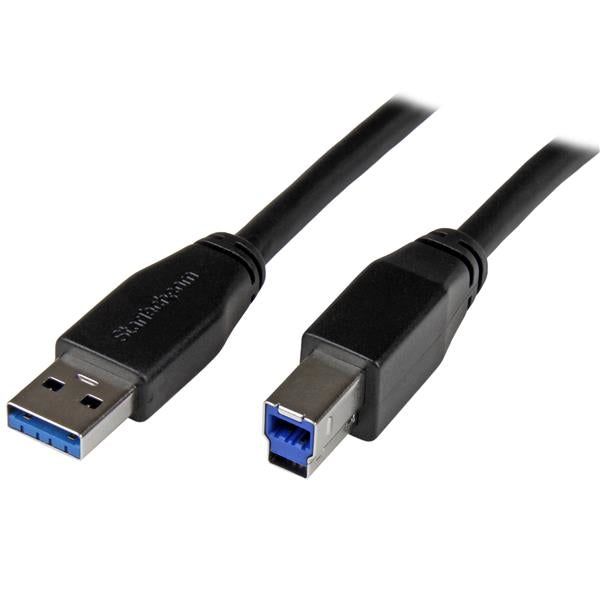 STARTECH 10m 30 ft Active USB 3.0 USB-A to USB-B Cable - M|M - USB A to B Cable - USB 3.1 Gen 1 (5 Gbps) (USB3SAB10M)