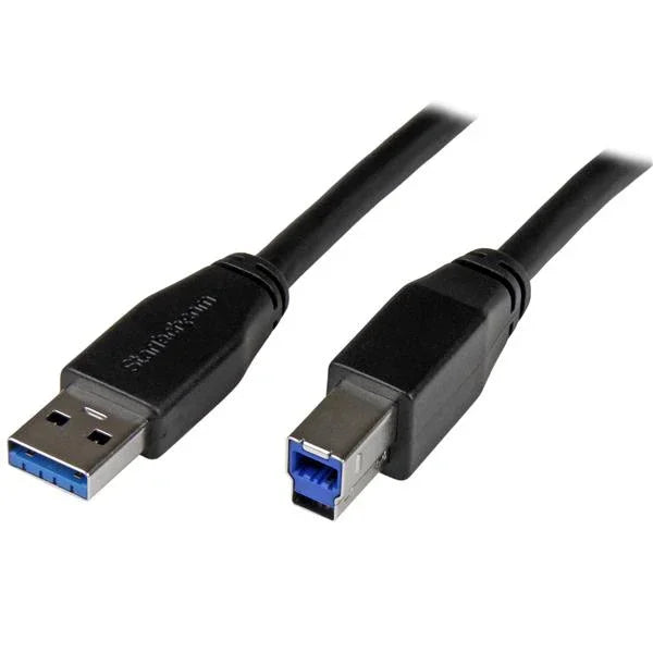 STARTECH 10m 30 ft Active USB 3.0 USB-A to USB-B Cable - M|M - USB A to B Cable - USB 3.1 Gen 1 (5 Gbps) (USB3SAB10M)