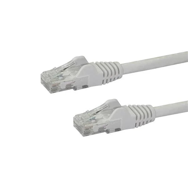 STARTECH 10m CAT6 Ethernet Cable - White CAT 6 Gigabit Ethernet Wire -650MHz 100W PoE RJ45 UTP Network|Patch Cord Snagless w|Strain Relief Fluke Tested|Wiring is UL Certified|TIA (N6PATC10MWH) (N6PATC10MWH)