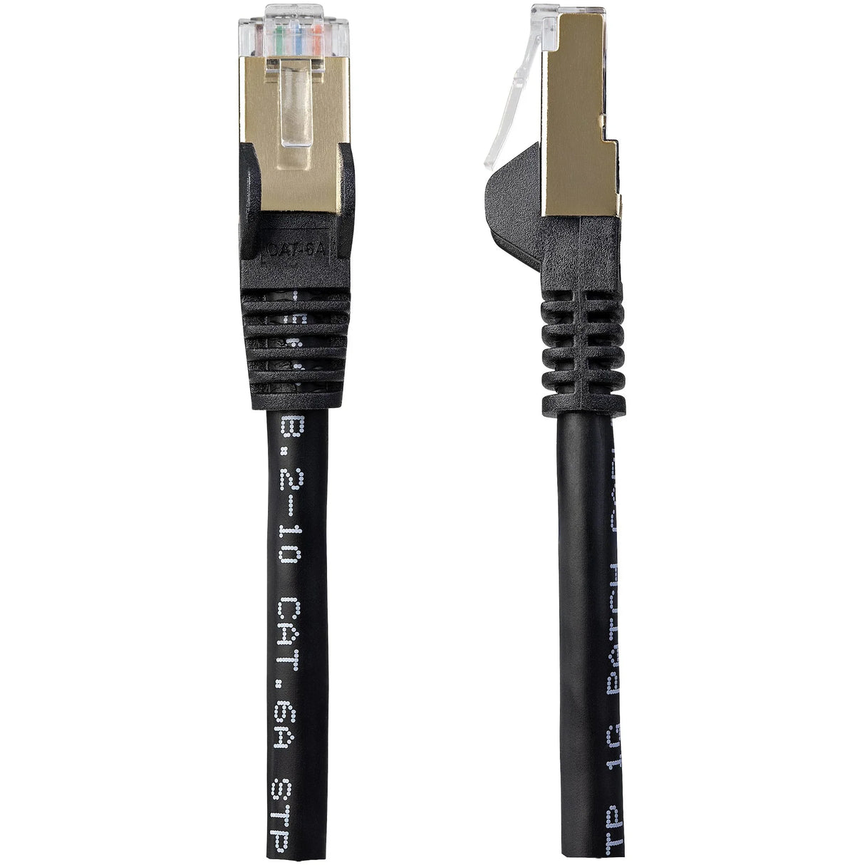 STARTECH 10m CAT6a Ethernet Cable - 10 Gigabit Shielded Snagless RJ45 100W PoE Patch Cord - 10GbE STP Network Cable w|Strain Relief - Black Fluke Tested|Wiring is UL Certified|TIA (6ASPAT10MBK) (6ASPAT10MBK)