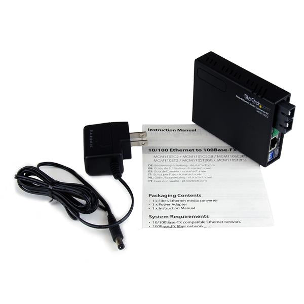 STARTECH 10|100 Fiber to Ethernet Media Converter Multi Mode SC 2 km (MCM110SC2)