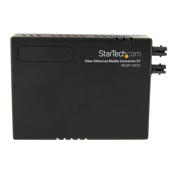STARTECH 10|100 Mbps Ethernet to Fiber Optic Media Converter - ST Multimode - 1310nm - 2km - Full|Half Duplex (MCM110ST2) (MCM110ST2)