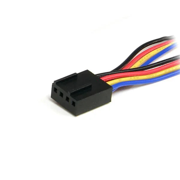 STARTECH 12in 4 Pin Fan Power Splitter Cable - F|M - 1ft Fan Y Cable - 1ft 4-pin Fan Splitter Cable (FAN4SPLIT12)