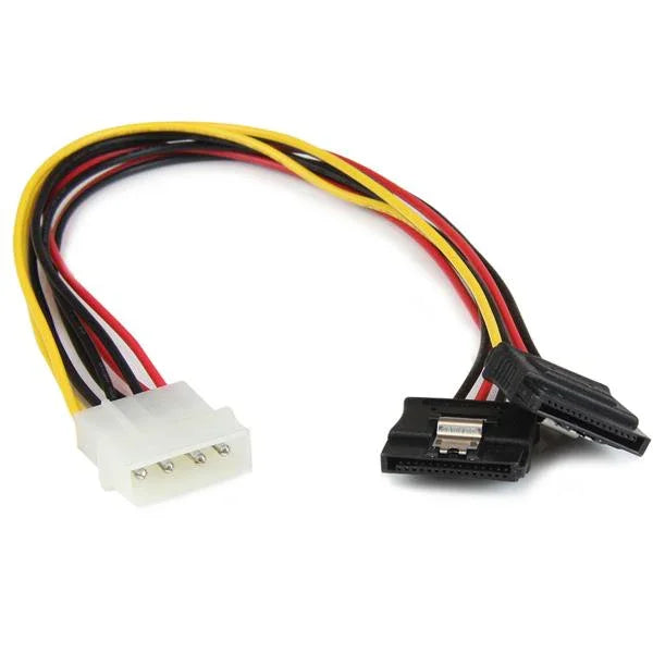 STARTECH 12in LP4 to 2x Latching SATA Power Y Cable Splitter Adapter - 4 Pin LP4 to Dual SATA Y Splitter (PYO2LP4LSATA)