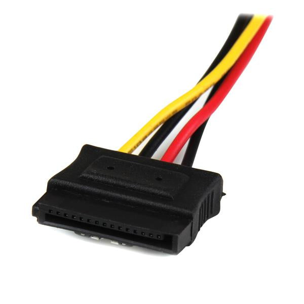 STARTECH 12in LP4 to 2x Latching SATA Power Y Cable Splitter Adapter - 4 Pin LP4 to Dual SATA Y Splitter (PYO2LP4LSATA)