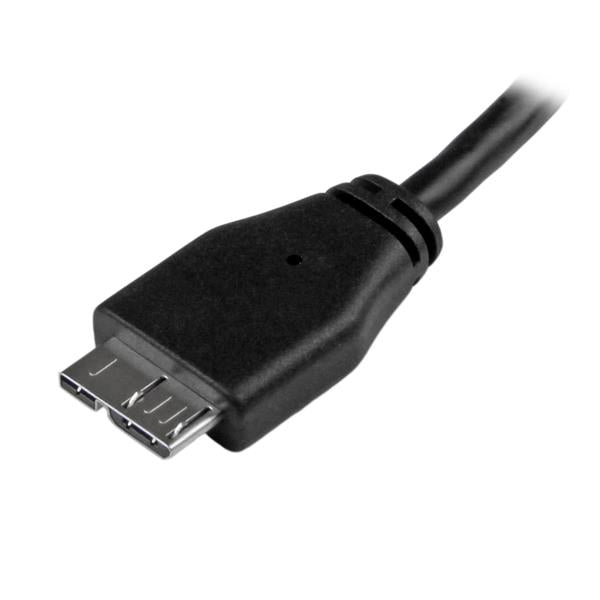 STARTECH 15cm 6in Short Slim USB 3.0 A to Micro B Cable M|M - Mobile Charge Sync USB 3.0 Micro B Cable for Smartphones and Tablets (USB3AUB15CMS)