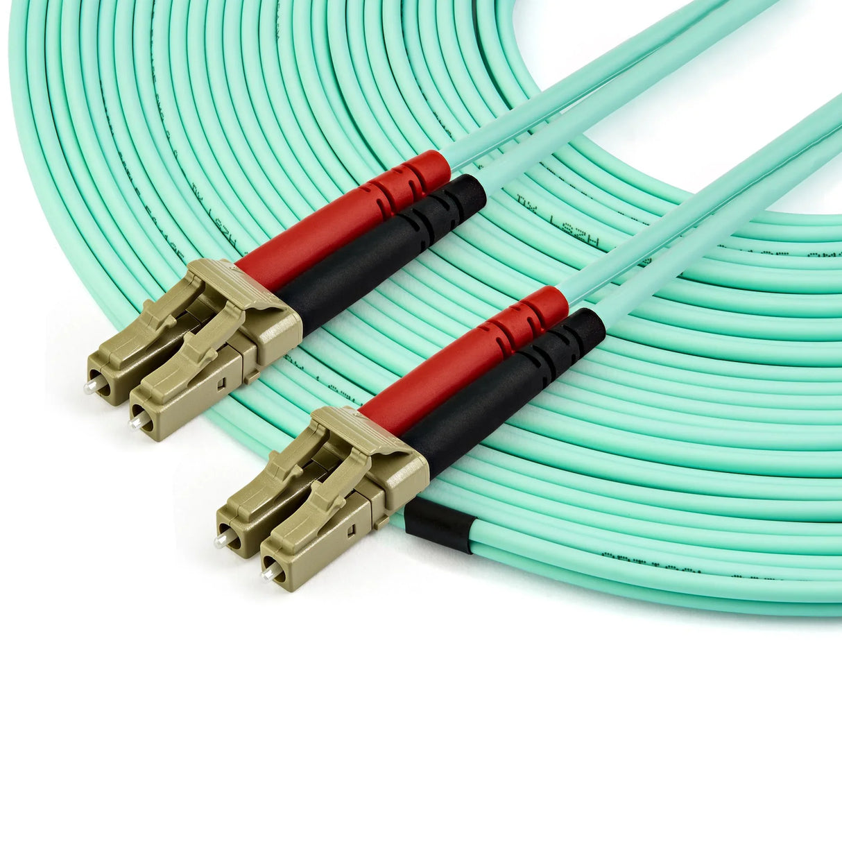 STARTECH 15m (50ft) LC|UPC to LC|UPC OM3 Multimode Fiber Optic Cable | Full Duplex 50|125µm Zipcord | 100G Networks | LOMMF|VCSEL | Below 0.3dB Insertion Loss | LSZH Fiber Patch Cord (A50FBLCLC15) (A50FBLCLC15)