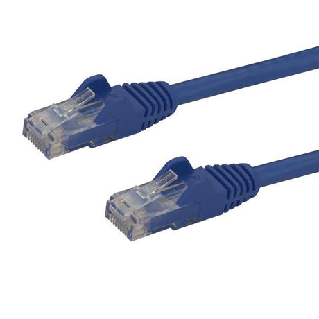 STARTECH 15m CAT6 Ethernet Cable - Blue CAT 6 Gigabit Ethernet Wire -650MHz 100W PoE RJ45 UTP Network|Patch Cord Snagless w|Strain Relief Fluke Tested|Wiring is UL Certified|TIA (N6PATC15MBL) (N6PATC15MBL)