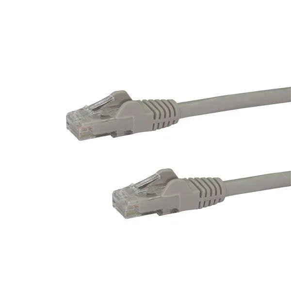 STARTECH 15m CAT6 Ethernet Cable - Grey CAT 6 Gigabit Ethernet Wire -650MHz 100W PoE RJ45 UTP Network|Patch Cord Snagless w|Strain Relief Fluke Tested|Wiring is UL Certified|TIA (N6PATC15MGR) (N6PATC15MGR)