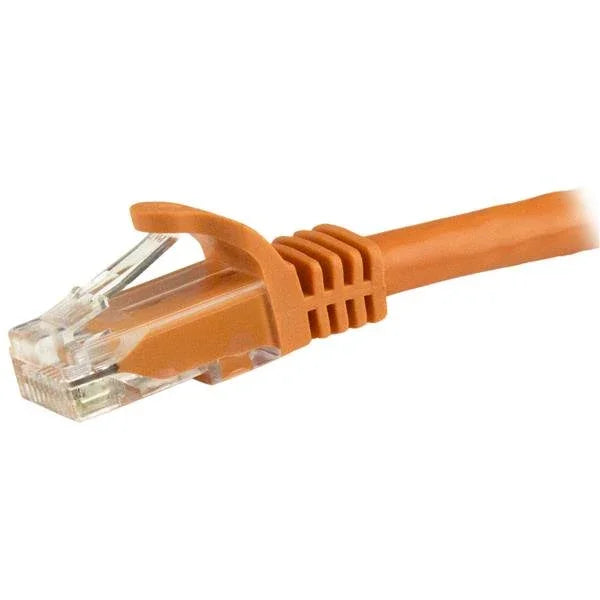STARTECH 15m CAT6 Ethernet Cable - Orange CAT 6 Gigabit Ethernet Wire -650MHz 100W PoE RJ45 UTP Network|Patch Cord Snagless w|Strain Relief Fluke Tested|Wiring is UL Certified|TIA (N6PATC15MOR) (N6PATC15MOR)