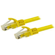 STARTECH 15m CAT6 Ethernet Cable - Yellow CAT 6 Gigabit Ethernet Wire -650MHz 100W PoE RJ45 UTP Network|Patch Cord Snagless w|Strain Relief Fluke Tested|Wiring is UL Certified|TIA (N6PATC15MYL) (N6PATC15MYL)