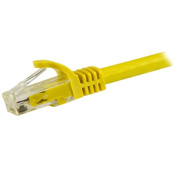 STARTECH 15m CAT6 Ethernet Cable - Yellow CAT 6 Gigabit Ethernet Wire -650MHz 100W PoE RJ45 UTP Network|Patch Cord Snagless w|Strain Relief Fluke Tested|Wiring is UL Certified|TIA (N6PATC15MYL) (N6PATC15MYL)