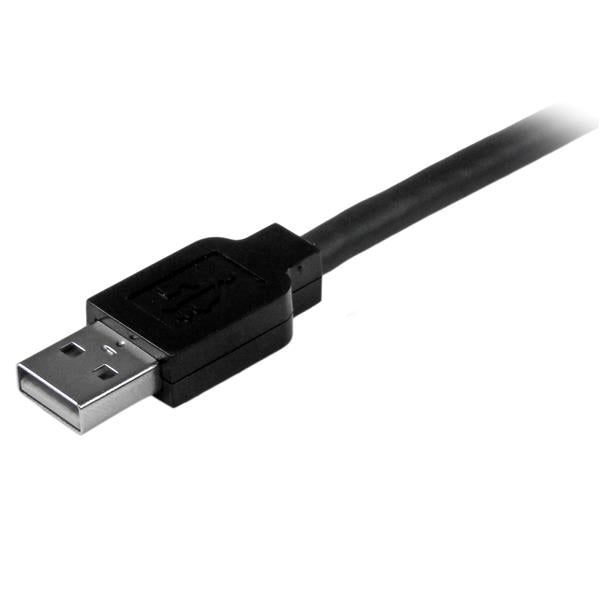 STARTECH 15m | 50 ft Active USB 2.0 A to B Cable - Long 15 m USB Cable - 50 ft USB Printer Cable - 1x USB A (M) | 1x USB B (M) - Black (USB2HAB50AC)
