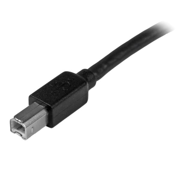 STARTECH 15m | 50 ft Active USB 2.0 A to B Cable - Long 15 m USB Cable - 50 ft USB Printer Cable - 1x USB A (M) | 1x USB B (M) - Black (USB2HAB50AC)
