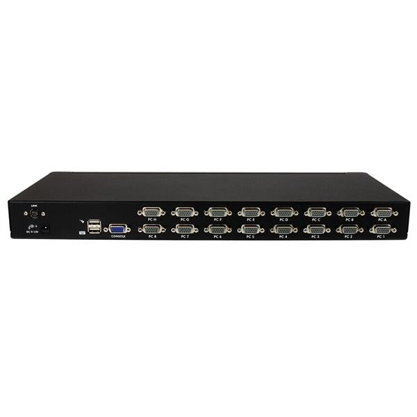 STARTECH 16 Port 1U Rackmount USB KVM Switch Kit with OSD and Cables (SV1631DUSBUK)