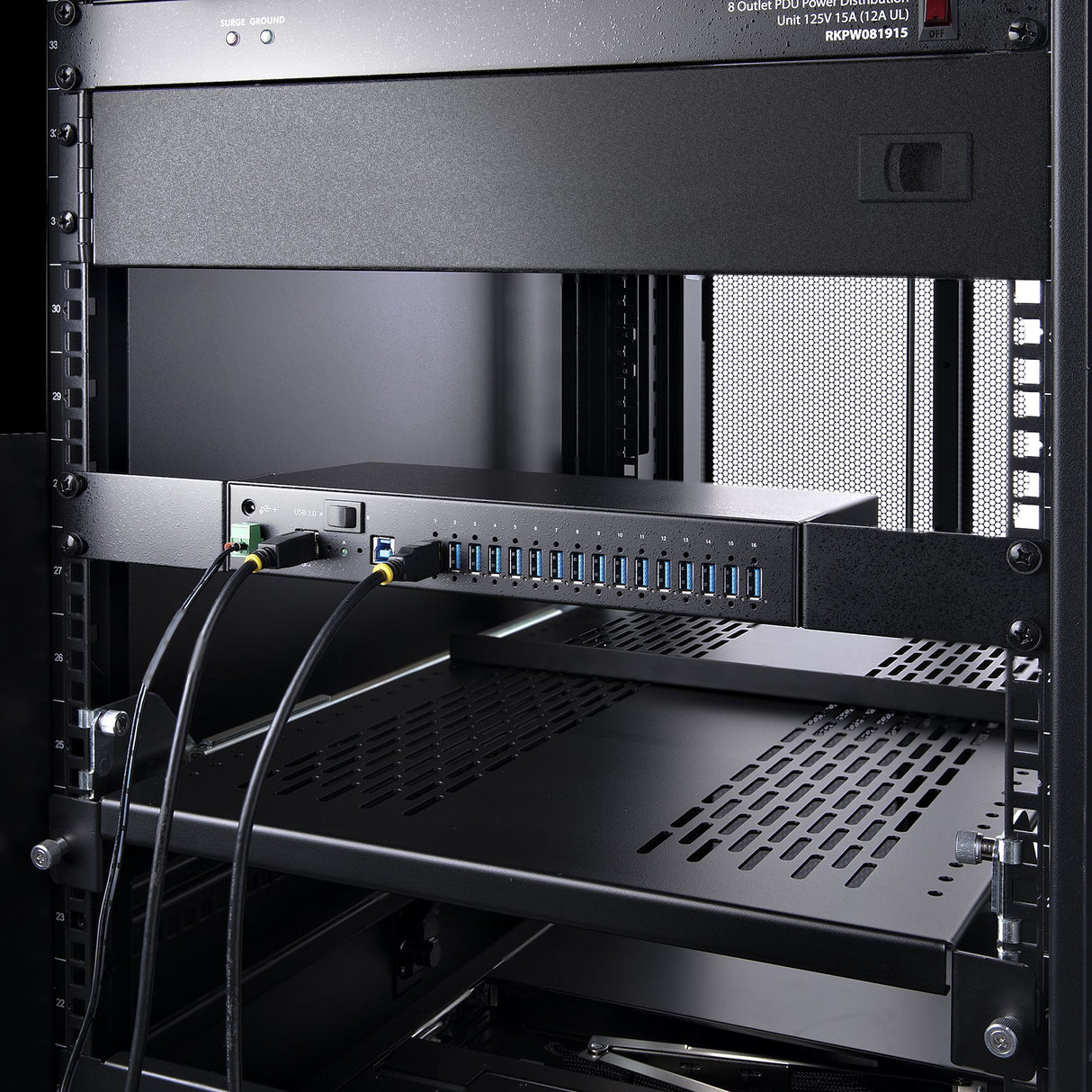 STARTECH 16-Port Industrial USB 3.0 Hub 5Gbps | Metal | DIN|Surface|Rack Mountable | ESD Protection | Terminal Block Power | up to 120W Shared USB Charging | Dual-Host Hub|Switch (5G16AINDS-USB-A-HUB) (5G16AINDS-USB-A-HUB)