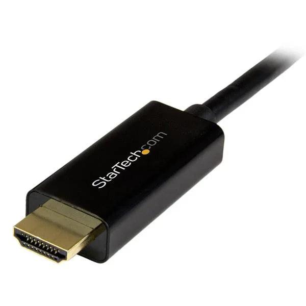 STARTECH 16ft (5m) DisplayPort to HDMI Cable - 4K 30Hz - DisplayPort to HDMI Adapter Cable - DP 1.2 to HDMI Monitor Cable Converter - Latching DP Connector - Passive DP to HDMI Cord (DP2HDMM5MB) (DP2HDMM5MB)