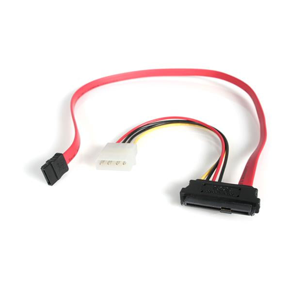STARTECH 18in SAS 29 Pin to SATA Cable with LP4 Power - 18in SAS 29 pin to SATA Cable - 18in SFF 8482 to SATA (SAS729PW18)