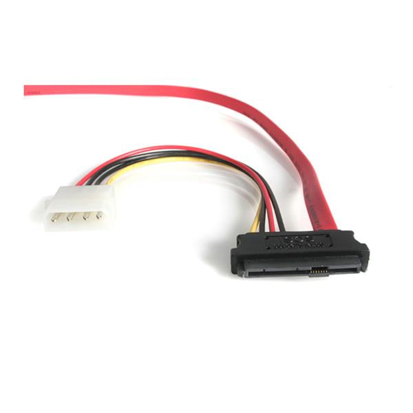 STARTECH 18in SAS 29 Pin to SATA Cable with LP4 Power - 18in SAS 29 pin to SATA Cable - 18in SFF 8482 to SATA (SAS729PW18)