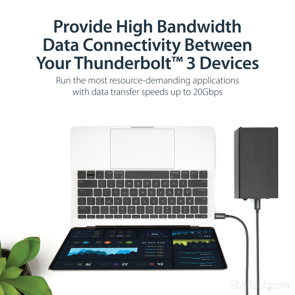 STARTECH 1m (3.3ft) Passive Thunderbolt 3 Cable | 20Gbps | 100W PD | 4K Video | Thunderbolt Cable | Compatible with USB4|DP Alt Mode | Thunderbolt 4 | USB 3.2|Type-C (TBLT3MM1M) (TBLT3MM1M)
