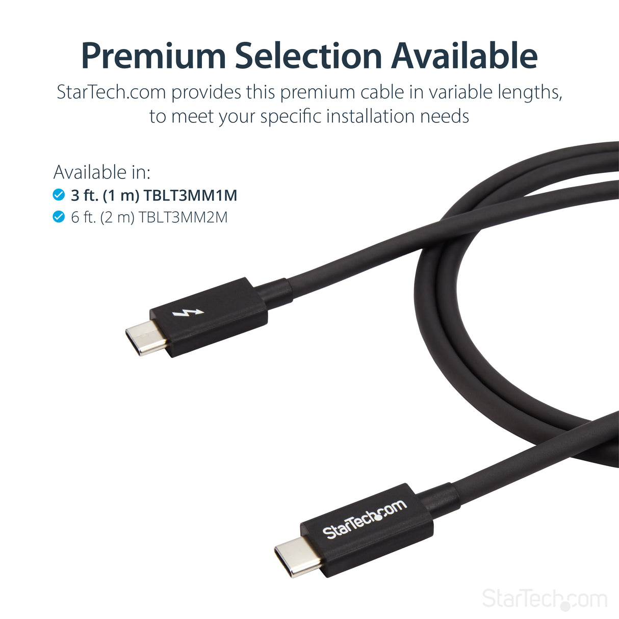 STARTECH 1m (3.3ft) Passive Thunderbolt 3 Cable | 20Gbps | 100W PD | 4K Video | Thunderbolt Cable | Compatible with USB4|DP Alt Mode | Thunderbolt 4 | USB 3.2|Type-C (TBLT3MM1M) (TBLT3MM1M)
