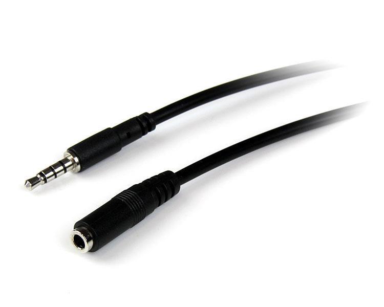 STARTECH 1m 3.5mm 4 Position TRRS Headset Extension Cable - M|F - audio Extension Cable for iPhone (MUHSMF1M)