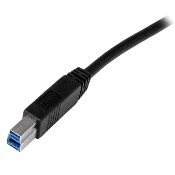 STARTECH 1m 3 ft Certified SuperSpeed USB 3.0 A to B Cable Cord - USB 3 Cable - 1x USB 3.0 A (M) | 1x USB 3.0 B (M) - 1 meter | Black (USB3CAB1M)