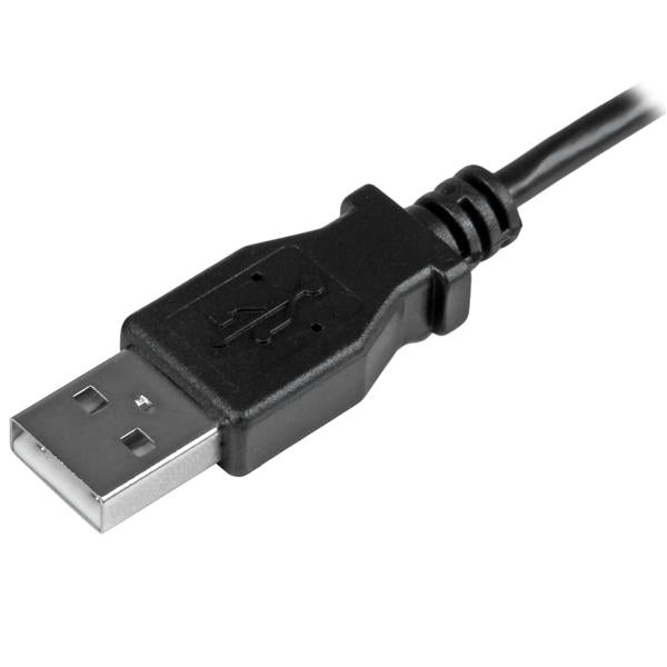 STARTECH 1m 3 ft Micro-USB Charge-and-Sync Cable - Left-Angle Micro-USB - M|M - USB to Micro USB Charging Cable - 30|24 AWG (USBAUB1MLA)