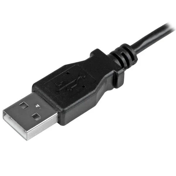 STARTECH 1m 3 ft Micro-USB Charge-and-Sync Cable - Left-Angle Micro-USB - M|M - USB to Micro USB Charging Cable - 30|24 AWG (USBAUB1MLA)