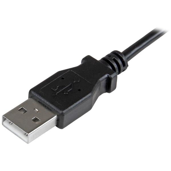 STARTECH 1m 3 ft Micro-USB Charge-and-Sync Cable - Right-Angle Micro-USB - M|M - USB to Micro USB Charging Cable - 30|24 AWG (USBAUB1MRA)