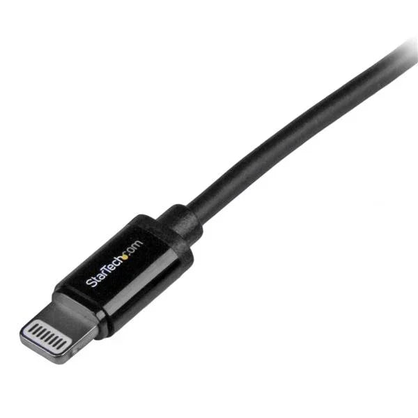 STARTECH 1m (3ft) Black Apple 8-pin Lightning Connector to USB Cable for iPhone | iPod | iPad - Charge and Sync Cable - 1 meter (USBLT1MB) (USBLT1MB)