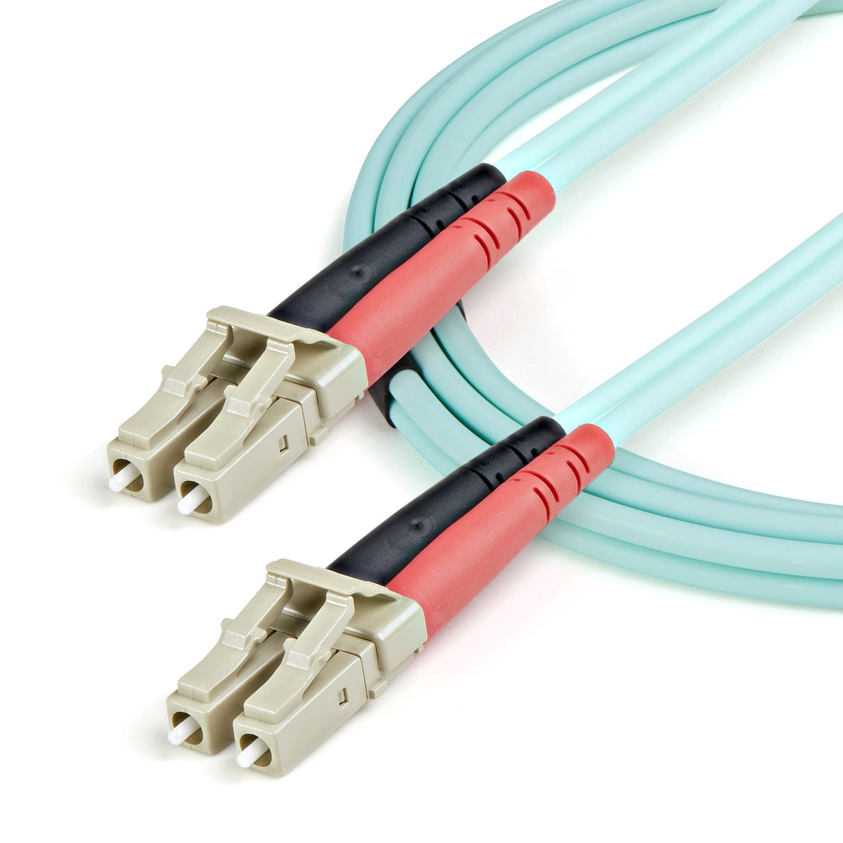 STARTECH 1m (3ft) LC|UPC to LC|UPC OM3 Multimode Fiber Optic Cable | Full Duplex 50|125µm Zipcord Fiber | 100G Networks | LOMMF|VCSEL | <0.3dB Low Insertion Loss | LSZH Fiber Patch Cord (A50FBLCLC1) (A50FBLCLC1)