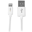 STARTECH 1m (3ft) White Apple 8-pin Lightning Connector to USB Cable for iPhone | iPod | iPad - Charge and Sync Cable - 1 meter (USBLT1MW) (USBLT1MW)
