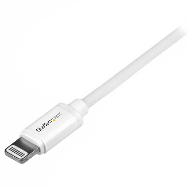 STARTECH 1m (3ft) White Apple 8-pin Lightning Connector to USB Cable for iPhone | iPod | iPad - Charge and Sync Cable - 1 meter (USBLT1MW) (USBLT1MW)