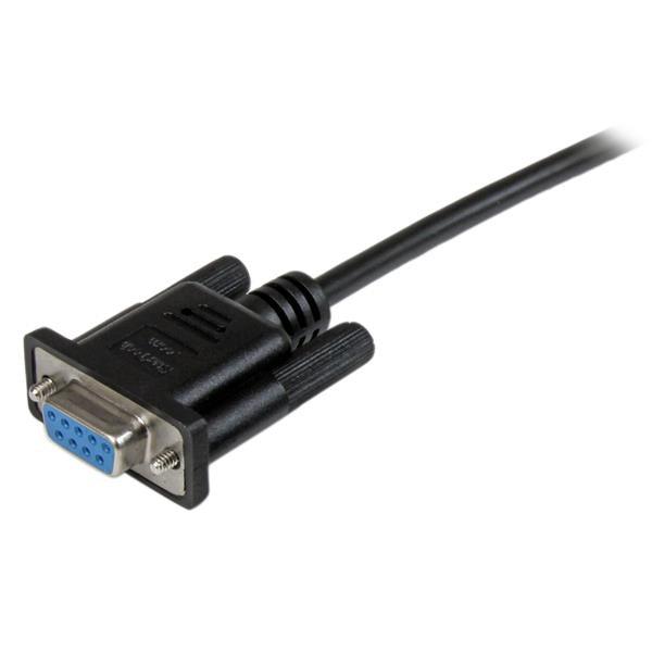 STARTECH 1m Black DB9 RS232 Serial Null Modem Cable F|F - DB9 Female to Female - 9 pin RS232 Null Modem Cable - 1 meter | Black (SCNM9FF1MBK) (SCNM9FF1MBK)