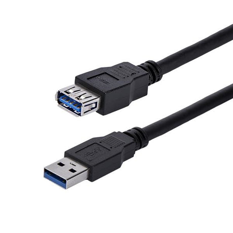 STARTECH 1m Black SuperSpeed USB 3.0 Extension Cable A to A - Male to Female USB 3 Extension Cable Cord 1 m (USB3SEXT1MBK)
