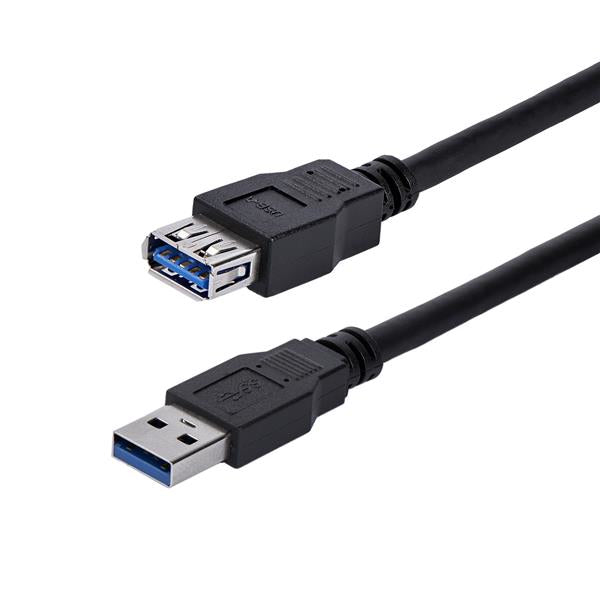 STARTECH 1m Black SuperSpeed USB 3.0 Extension Cable A to A - Male to Female USB 3 Extension Cable Cord 1 m (USB3SEXT1MBK)