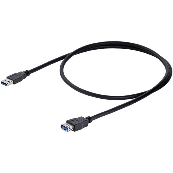 STARTECH 1m Black SuperSpeed USB 3.0 Extension Cable A to A - Male to Female USB 3 Extension Cable Cord 1 m (USB3SEXT1MBK)