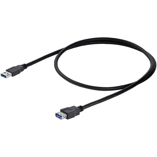 STARTECH 1m Black SuperSpeed USB 3.0 Extension Cable A to A - Male to Female USB 3 Extension Cable Cord 1 m (USB3SEXT1MBK)