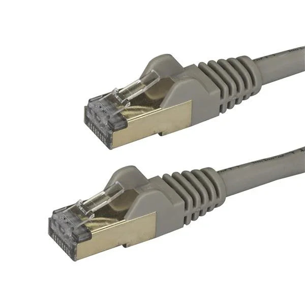 STARTECH 1m CAT6a Ethernet Cable - 10 Gigabit Shielded Snagless RJ45 100W PoE Patch Cord - 10GbE STP Network Cable w|Strain Relief - Grey Fluke Tested|Wiring is UL Certified|TIA (6ASPAT1MGR) (6ASPAT1MGR)