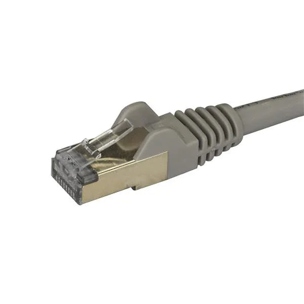 STARTECH 1m CAT6a Ethernet Cable - 10 Gigabit Shielded Snagless RJ45 100W PoE Patch Cord - 10GbE STP Network Cable w|Strain Relief - Grey Fluke Tested|Wiring is UL Certified|TIA (6ASPAT1MGR) (6ASPAT1MGR)