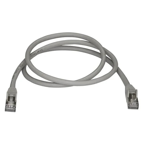 STARTECH 1m CAT6a Ethernet Cable - 10 Gigabit Shielded Snagless RJ45 100W PoE Patch Cord - 10GbE STP Network Cable w|Strain Relief - Grey Fluke Tested|Wiring is UL Certified|TIA (6ASPAT1MGR) (6ASPAT1MGR)