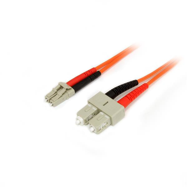 STARTECH 1m Fiber Optic Cable - Multimode Duplex 50|125 - LSZH - LC|SC - OM2 - LC to SC Fiber Patch Cable (50FIBLCSC1)