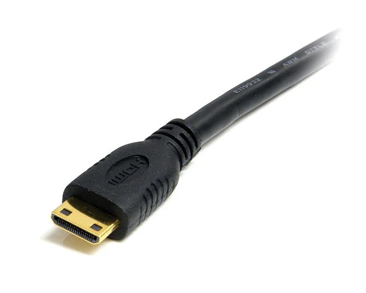 STARTECH 1m Mini HDMI to HDMI Cable with Ethernet - 4K 30Hz High Speed Mini HDMI to HDMI Adapter Cable - Mini HDMI Type-C Device to HDMI Monitor|Display - Durable Video Converter Cord (HDACMM1M) (HDACMM1M)