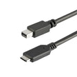 STARTECH 1m | 3.3ft USB-C to Mini DisplayPort Cable - 4K 60Hz - Black - USB 3.1 Type C to mDP Adapter (CDP2MDPMM1MB) (CDP2MDPMM1MB)