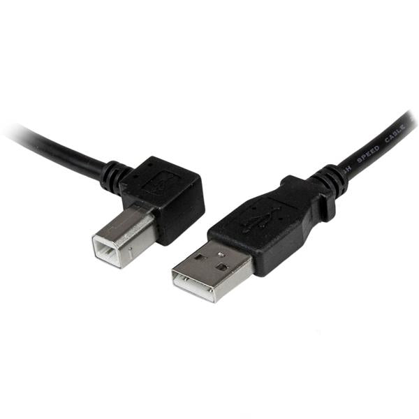 STARTECH 1m USB 2.0 A to Left Angle B Cable Cord - 1 m USB Printer Cable - Left Angle USB B Cable - 1x USB A (M) | 1x USB B (M) (USBAB1ML)