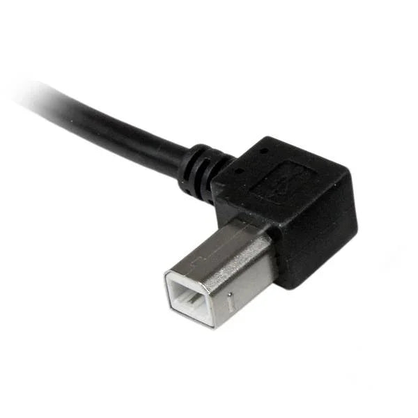 STARTECH 1m USB 2.0 A to Left Angle B Cable Cord - 1 m USB Printer Cable - Left Angle USB B Cable - 1x USB A (M) | 1x USB B (M) (USBAB1ML)