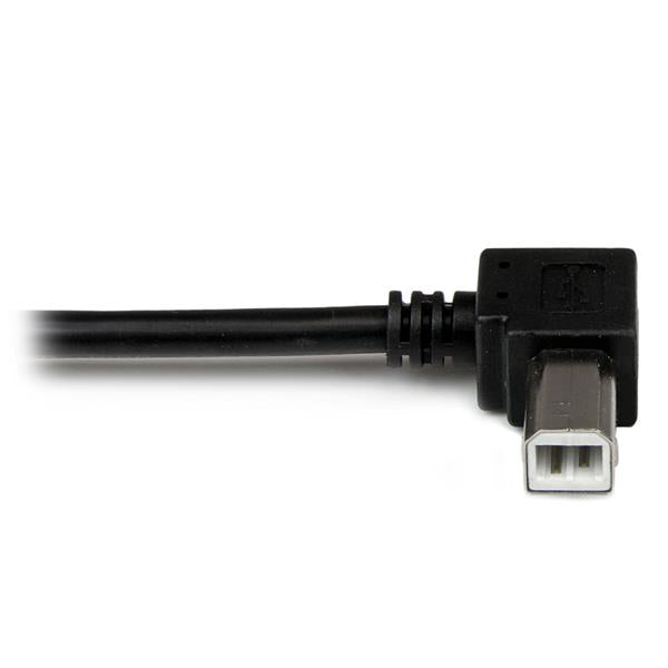 STARTECH 1m USB 2.0 A to Left Angle B Cable Cord - 1 m USB Printer Cable - Left Angle USB B Cable - 1x USB A (M) | 1x USB B (M) (USBAB1ML)