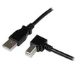 STARTECH 1m USB 2.0 A to Right Angle B Cable Cord - 1 m USB Printer Cable - Right Angle USB B Cable - 1x USB A (M) | 1x USB B (M) (USBAB1MR)
