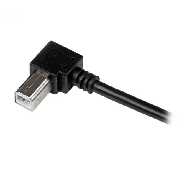 STARTECH 1m USB 2.0 A to Right Angle B Cable Cord - 1 m USB Printer Cable - Right Angle USB B Cable - 1x USB A (M) | 1x USB B (M) (USBAB1MR)